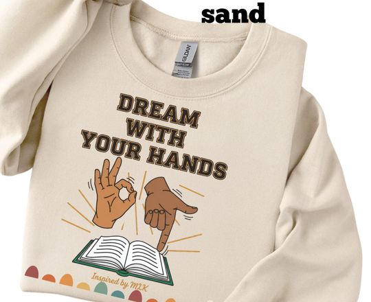 Discover Dream With Your Hands Shirt, MLK Inspired Reading Teacher Shirt, 6 7 Hand Gesture Classroom Sweatshirt, Black History Month Teacher Tee