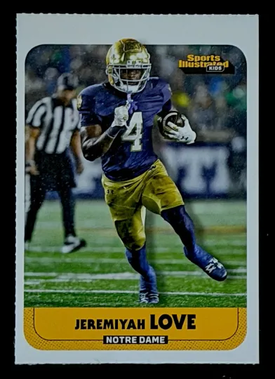 Discover JEREMIYAH LOVE ROOKIE 2026 Sports Illustrated for Kids SI NCAA ND