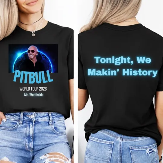 Discover Pitbull 2026 World Tour Concert Fan Gifts Unisex T-Shirt