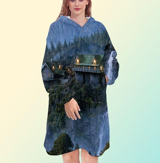 Discover Lord of the Rings - Rivendell blanket hoodie, oversize fleece sweatshirt, Unisex