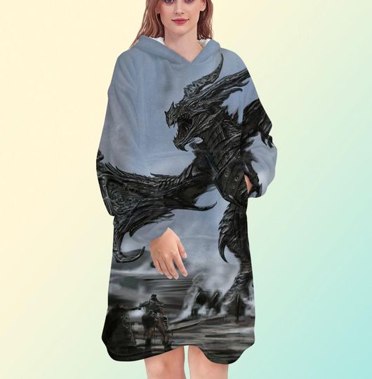 Skyrim Dragon Blanket Hoodie