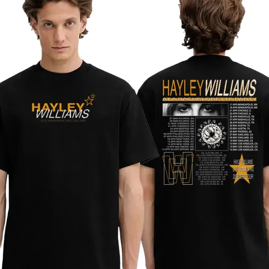 Discover Hayley William Merch At A Bachelorette Party 2026 Tour T-shirt