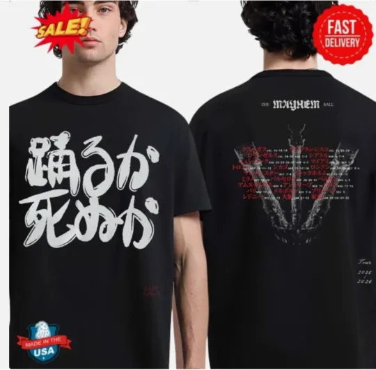Ld ga The Mayhem Ball Tour 2025 2026 Japan Concert T-Shirt