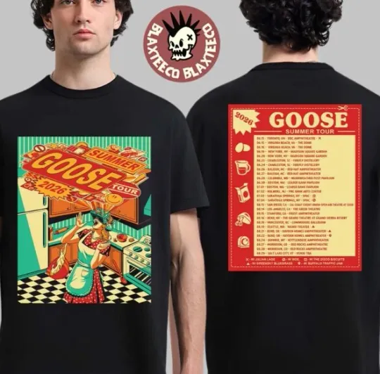 Discover Goose1 Summer Tour 2026 North America City Dates Two Sided T-Shirt