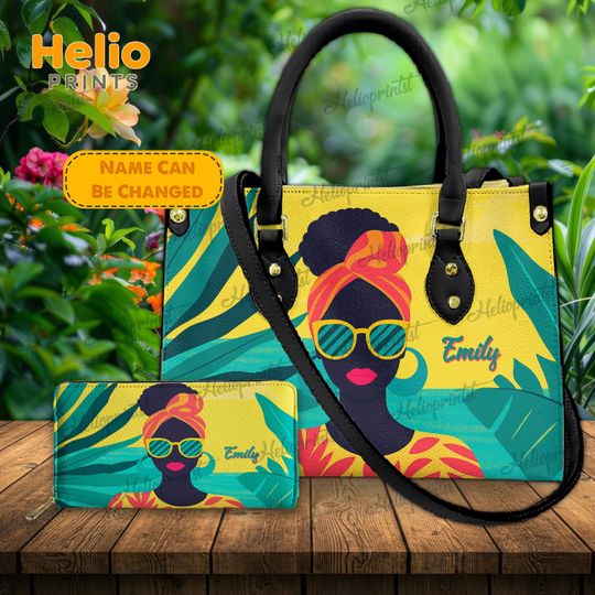 Discover Personalized Black Woman Handbag, Vintage Girl Portrait Bag, Black Queen Bag, Customize Handbag, Black Queen Purse, Gift For Her