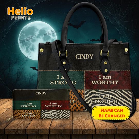 Discover Personalized Patchwork Handbag: Inspirational Affirmations, Faux Leather Tote