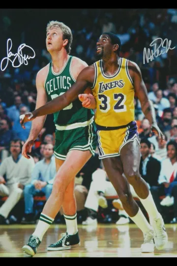 Magic Johnson & Larry Bird Poster Wall Art Photo Prints 16x24, 20x30, 24x36