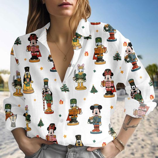 Discover Coquette Nutcracker Christmas Shirt, Mickey and Friends Nutcracker Blouse Shirt, Nutcracker Ballet Xmas Shirt, Christmas Tree Shirt