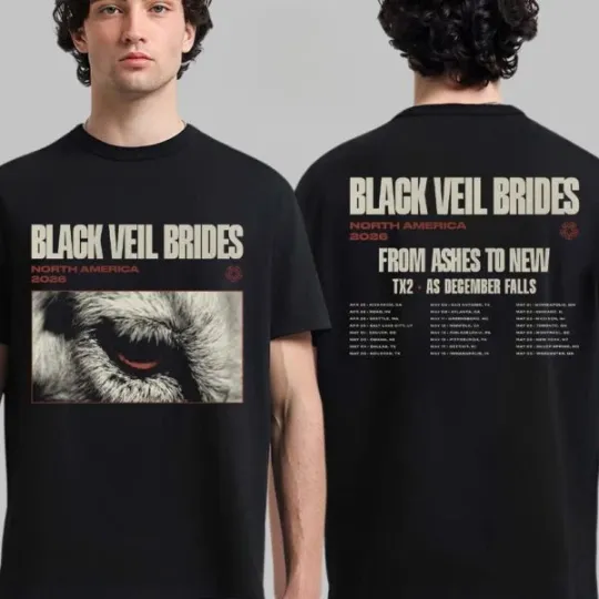 Discover Black Veil Brides North America 2026 Tour T-Shirt