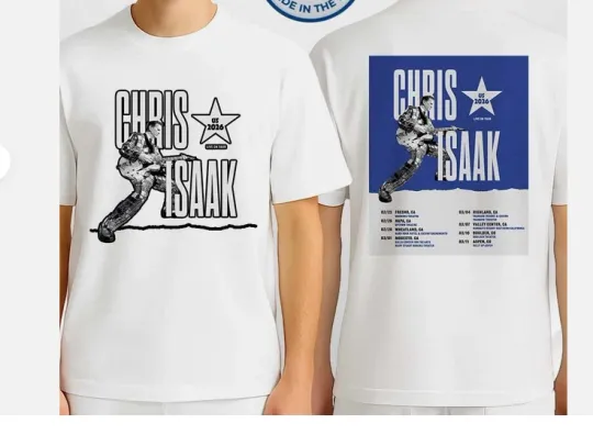 Discover Chris Isaak Live On Tour 2026 At Multiple Venues Across California T-Shirt