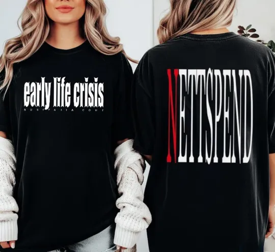 Discover Nettspend Early Life Crisis Tour 2026 Wordmark Unisex T-shirt