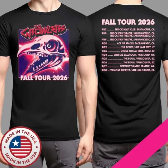 Discover The Growlers Fall Tour 2026 West Coast Unisex T-Shirt