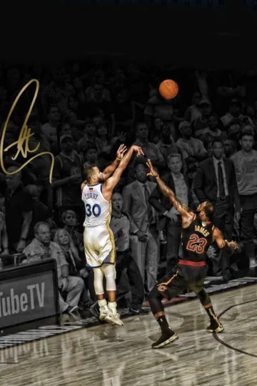 Stephen Curry & Lebron James Poster Wall Art Photo Prints 16x24, 20x30, 24x36"