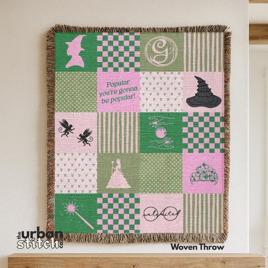 Discover Wicked Patchwork Throw Blanket: Movie Inspired Home Decor