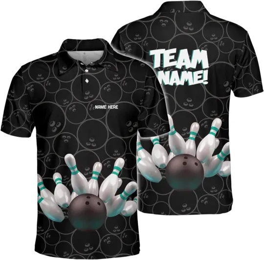 Discover Personalized Name Bowling Polo Shirt 3D for Men and Women Bowling Shirt