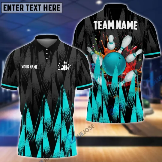 Discover Bowling And Pins Sword Legend Customized Name, Team Name 3D Shirt