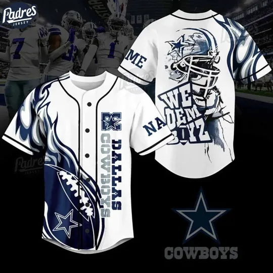 Custom Dallas Cowboys We Dem Boyz football Baseball Jersey