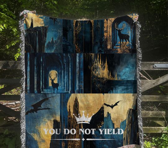 Discover Throne of Glass Woven Blanket - Cozy Fantasy Throw for Book Lovers, Reading Nook Decor, Literary Gift, Home Accent, Holiday Present