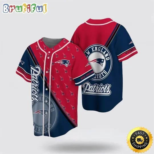 football New England Patriots Baseball Jersey Symbol American Football Team Red Blue