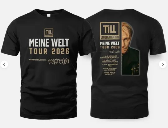 Discover 2-Seitein Till Lindemann Meine Welt Tour 2026 Ramms T-shirt