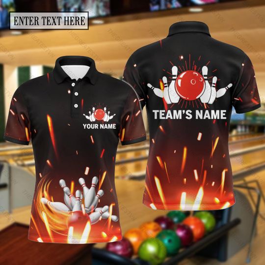 Discover Personalized Bowling Polo Shirt, Custom Team Sport Gift