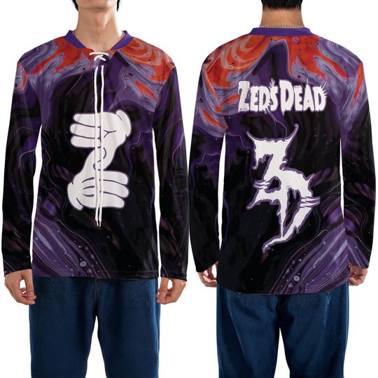 Discover Zeds Rave Jersey, EDM Hockey Shirt, Cozy Bass Music Rave Top for Festival Outfits