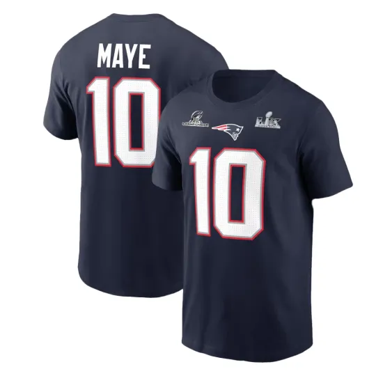 Discover Drake Maye #10 New England Patriots Name and Number - Size S to 5XL