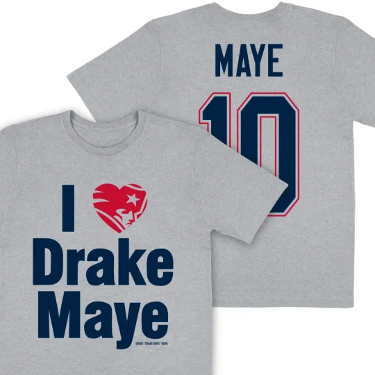 Discover New England Patriots "I ❤️ Drake Maye" Super Bowl LX AFC Champions Shirt S-5XL