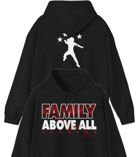 Roman Reigns Family Above All Black Double Sided Hoodie