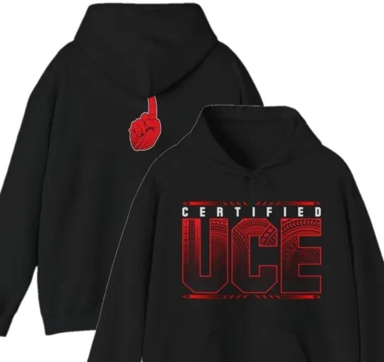 Bloodline Certified UCE Roman Reigns Black Double Sided Hoodie