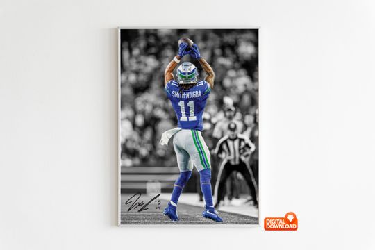 Discover Jaxon Smith-Njigba Poster, Signed Football Poster,  Digital Download