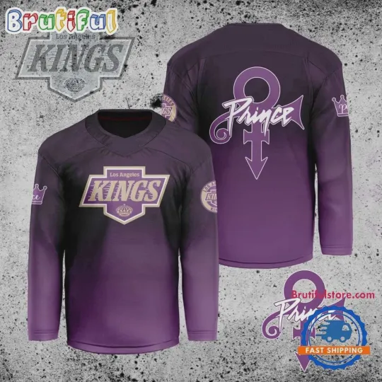 Discover [Youth] Los Angeles Kings Personalized Prince Night Hockey Shirt Hockey Fan Gear