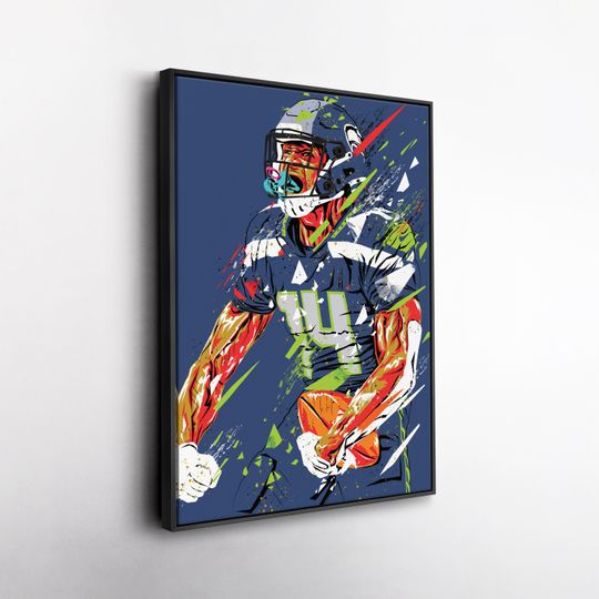 Discover DK Metcalf Pop Art Canvas Print  Seattle Seahawks Wall Decor  football Gift for Football Fans, Game Room or Man Cave