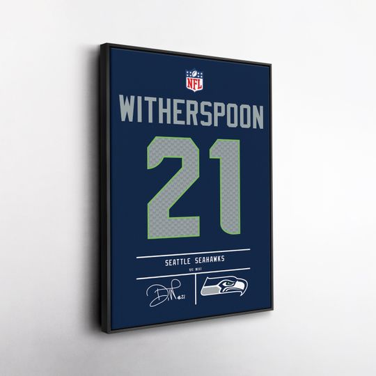 Discover Devon Witherspoon Seattle Seahawks Jersey Art, football Wall Decor, Canvas Print, Framed Poster, Football Fan Decor, Sports Room