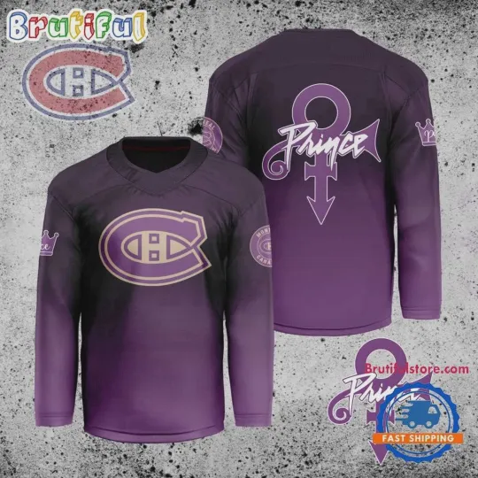 Discover [Youth] Custom Montreal Canadiens Prince Night Hockey Shirt Hockey Fan Gear