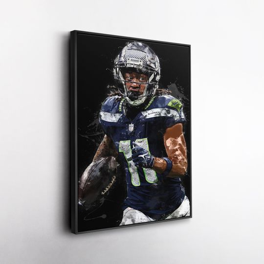 Discover Jaxon Smith-Njigba Wall Art  Seattle Seahawks Canvas Print, football Football Decor, Framed Poster Gift for Fan Room, Man Cave, or Office