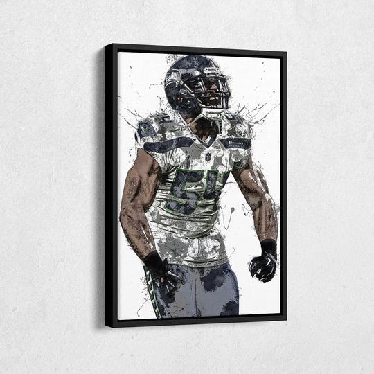 Discover Bobby Wagner Poster Seattle Seahawks Football Hand Made Posters Canvas Print Wall Art Man Cave Gift Home Kids Decor