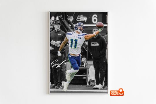 Discover Jaxon Smith-Njigba Poster, Signed Football Poster,  Digital Download