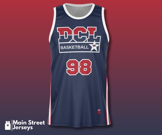 Discover Disney Cruise Line Dream Team Basketball Jersey - Retro Red, White   Blue - Captain of the Seas! - DCL - Mickey