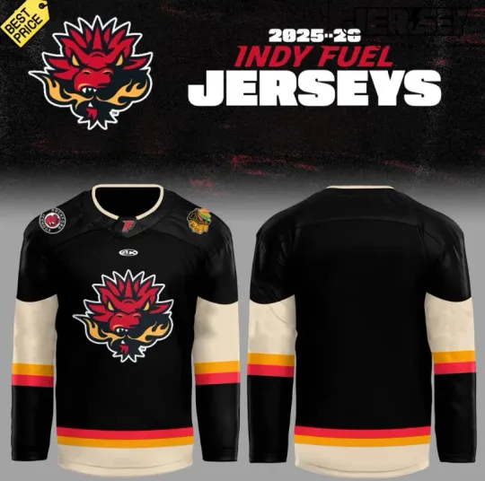 Discover Indy Fuel Men's Hockey Jersey 2025-26 Black