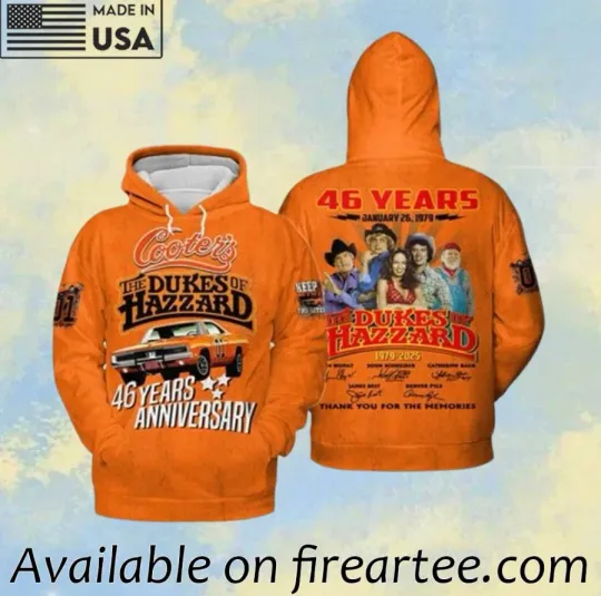 Discover The Duke of Hazzard Cooters 46 Years of Memories 3D Hoodie