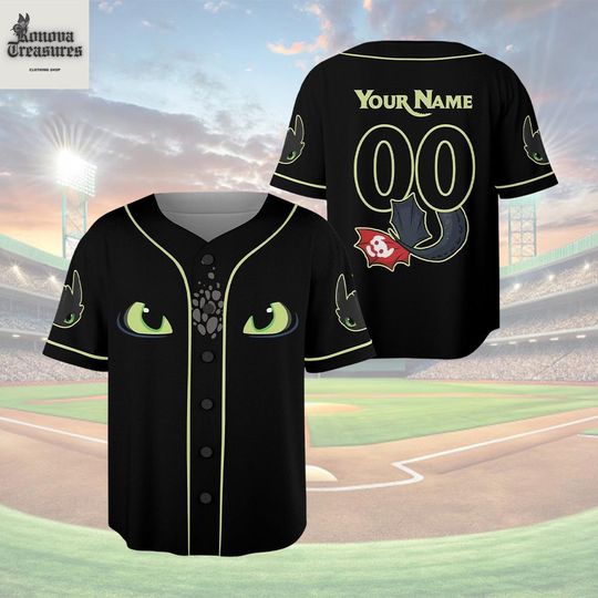 Personalization Toothless Baseball Jersey, Birthday Toothless Costume Group Shirt, Birthday Baseball Jersey, Epic Universe Birthday Trip