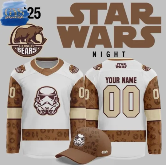 Discover Personalized Bears Star Wars Night 2025 Hockey Jersey Gift For Valentine