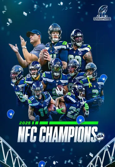 Seattle Seahawkss N.F.C Champions Poster Seattle Seahawkss Champions