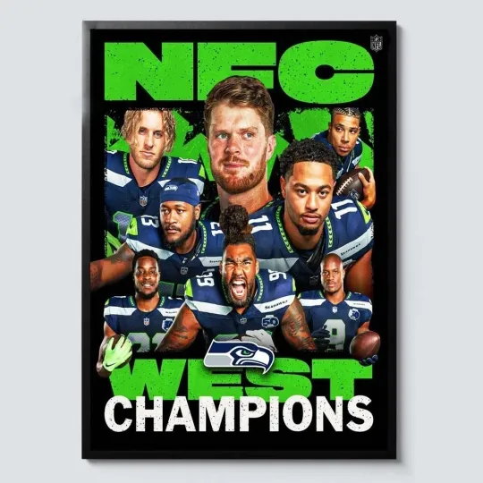 Discover Seattle Seahawks NFC West Champions football Team Poster