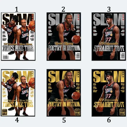 Slam 260 Tyrese Maxey And VJ Edgecombe Philadelphia 76ers Poster