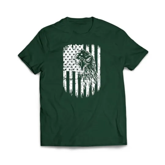 Discover Eagle USA Flag T-Shirt American Patriotic Bald Eagle America Wins
