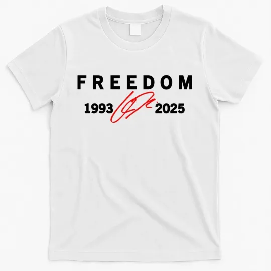 Discover Freedom Charlie Kirk Red Signature Christian T-Shirt