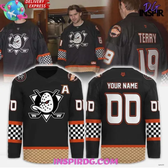 Discover Personalized Ducks Special Hockey Jersey Sports Gift For Valentine