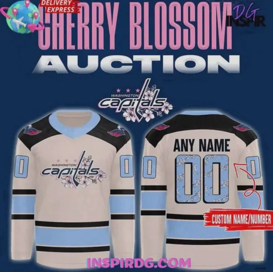 Discover Personalized Washington Hockey Blossom 2025 Hot Hockey Jersey